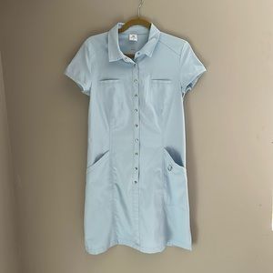Daily Sports Lyric golf dress short sleeves pockets button down M ladies EUC